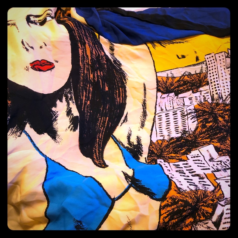 Bimba Y Lola large Beach Scarf NWT